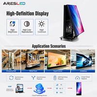 Écran d'affichage LED pliable P1.25 P2.5 haute résolution, affichage publicitaire LED portable pour les magasins de détail, les expositions et les salons professionnels