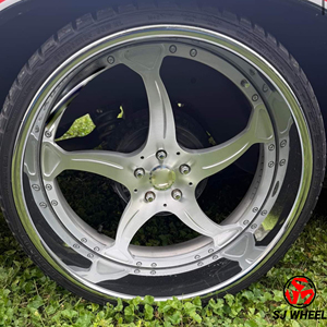 Cerchi in alluminio SJ 2 pezzi Deep Dish cromati oro con rivetti 18x10 5x120.65 6061-T6 per Chevrolet C10 Classic Chevy <span class=keywords><strong>Impala</strong></span> Muscle Car - Product Image 6