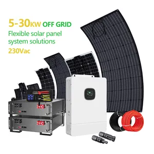 Auto Zonnecel Flexibiliteit Film Panel Oplader Solar Off Grid 3000 5000W Zonnestelsel Complete Set