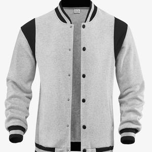 Chaqueta de Béisbol para Hombre, Forro Polar Grueso, Cortavientos, Chaqueta Deportiva Informal, Cuello Alto, Diseño de Parches, Ropa de Calle - Product Image 4