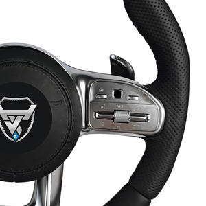 Volante modificado perforado de cuero negro para <span class=keywords><strong>Mercedes</strong></span> Benz A <span class=keywords><strong>GLA</strong></span> B GLB C GLC E GLE CLS - Product Image 6