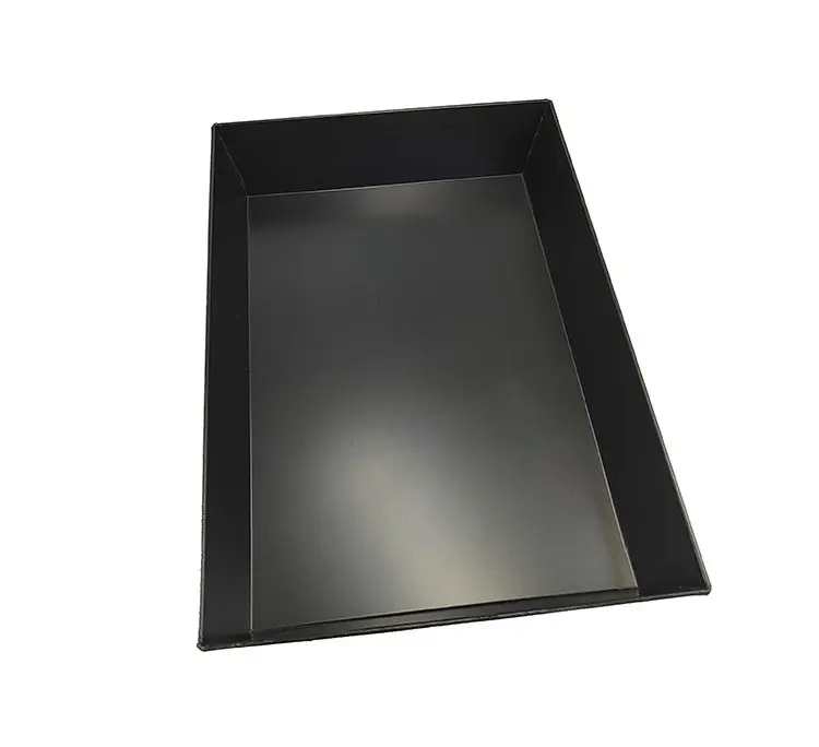 Placa de cozinha quadrada anodizada de alumínio, revestimento antiaderente de ptfe para pizza, panela e cozinha, placa de 14*10*2.5 polegadas