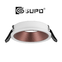 Cadre de downlight LED en aluminium anti-éblouissement encastré pour ampoules GU10 MR16, support de lampe blanc à bord étroit pour éclairage hôtelier