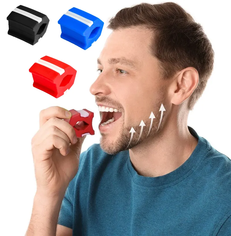 Personalizado Cor Boca Food Grade Silicone V Rosto Levantador Facial Jawline Trainer Chew Exercício Bola Jaw Exerciser