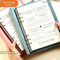 Carnet de bien-être en cuir PU personnalisé avec logo, à feuilles mobiles, journal de gratitude, plusieurs couleurs, pour la santé mentale, vente en gros OEM