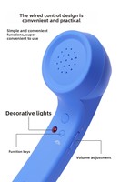 Penerima Telepon Klasik Retro Tipe-C dengan Earphone Berkabel, Gaya Retro Klasik Dilengkapi Mikrofon Jack Lurus Tipe-C