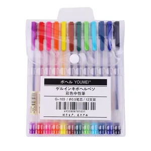 Bolígrafo de Gel multicolor personalizado para niños, juegos de artista, Logo promocional, bolígrafo de Gel personalizado