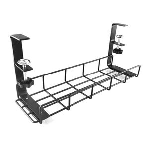 Organisateur de câbles sous le bureau, type canal, panneau de gestion de câbles pour PC, plateau de rangement pour bureau debout avec gestion des câbles - Product Image 5