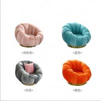Canapé en velours moderne et créatif confortable pour salon, canapé de détente pour enfants, fauteuil individuel en forme de citrouille