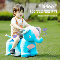 Poussette électrique à quatre roues en peluche rechargeable pour enfants de 1 à 6 ans