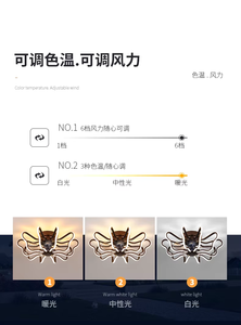 Ventilador de Techo LED Inteligente Moderno, Silencioso, con Motor de CC de Bajo Ruido, Control Remoto, Luz Regulable Controlada por Aplicación, para Exteriores y Hoteles - Product Image 6