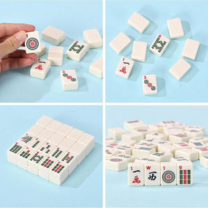Mahjong Americano de Lujo al por Mayor, de Alta Calidad, en Melamina, 166 Fichas Blancas de 1.2 Pulgadas, Portátil, Ecológico y Plegable para Entretenimiento - Product Image 2