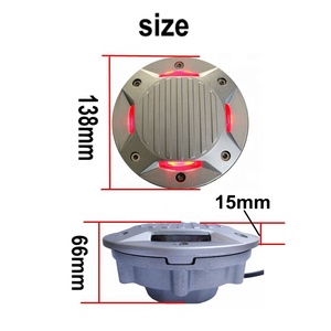 Feu de signalisation LED filaire à montage au sol, visibilité à 360°, indice IP68, pour rondes de circulation, îlots de circulation et zones multidirectionnelles - Product Image 5