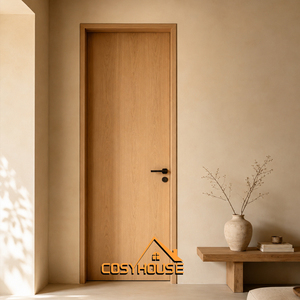 COSYHOUSE Modern Wood Flush Interior <b>Door</b> Veneer Wooden <b>Door</b> For Bedroom Apartment And Residential Projects - Product Image 1