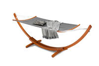 Hamac de camping en plein air suspendu chaise de lit balançoire avec support en bois