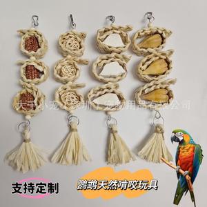 Persediaan mainan kunyah burung bayan Tiongkok celupan alami menghilangkan kebosanan daun jagung buah Cuttlebone Peony <span class=keywords><strong>Cockatiel</strong></span> - Product Image 6