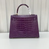 Sac bandoulière de luxe pour femme en cuir véritable gaufré crocodile, sac à main tendance pour le quotidien, vente en gros usine