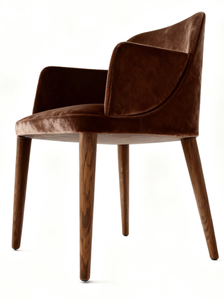 Nouvelle chaise de salle à manger contemporaine imperméable en tissu velours de qualité supérieure avec pieds en bois de frêne massif et mousse haute densité pour hôtel et école - Product Image 6