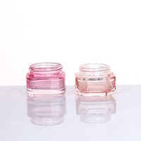 Bocaux en verre octogonaux personnalisés pour cosmétiques, 30-300 ml, avec logo couleur, finition givrée mate, emballage pour soins de la peau, impression sérigraphique
