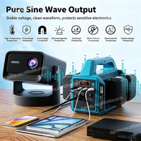 Convertisseur de courant à onde sinusoïdale pure 4 ports 600W pour batterie Makita 18V, DC 18V vers AC 110V/220V, convertisseur de batterie portable pour le camping