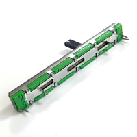 Mélangeur Fader B10K Potentiomètre à glissière droite à double canal A503 Potentiomètre à glissière 45mm Double avec Led