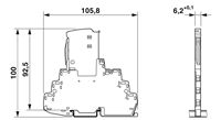 Accessoires de rail DIN d'origine Phoenix Contact, relais bleu 2906824 TTC-6P-1X2-M-EX-24DC-UT-I, dispositif de protection contre les surtensions