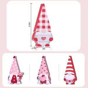 Juego de 4 duendes de madera para el Día de San Valentín, pequeños, de MDF, decoración para interiores, mesa, estante, chimenea - Product Image 2