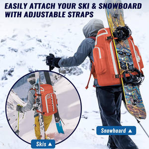 Échantillon gratuit Sac à chaussures de ski personnalisé avec logo Sac à dos léger imperméable Sac à chaussures de ski de voyage pour bottes - Product Image 5