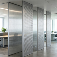 Paravent en aluminium perforé et sculpté, revêtu de PVDF, motif personnalisé, pour centre commercial et bureau