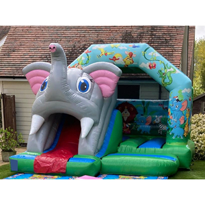 Castillo Hinchable con Tobogán para Negocios de Alquiler, Diseño de Elefante de Circo, para Eventos al Aire Libre, <span class=keywords><strong>Precio</strong></span> Mayorista - Product Image 2