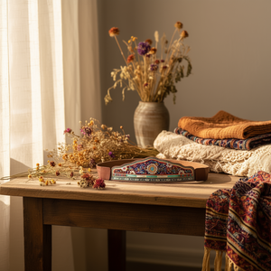 Cintura in Tessuto Ricamato Angelina Deparis 75x10.5cm, Stile Bohémien, Cintura Decorativa - Product Image 3