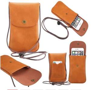 <span class=keywords><strong>Custodia</strong></span> a marsupio universale in pelle per <span class=keywords><strong>cellulare</strong></span> con <span class=keywords><strong>tracolla</strong></span> e <span class=keywords><strong>tracolla</strong></span> per donna - Product Image 1