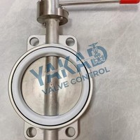 Válvula de Mariposa Sanitaria de Acero Inoxidable 304/316L, Palanca Manual, Cumple con la Normativa de la FDA, Biorreactor Farmacéutico CIP