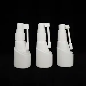 Cheap Hot Sale 20Ml Matte Plastic Throat Spray Bottle With Long And Short Nozzle Sprayer For Medical Liquid Oral Spray