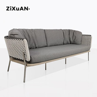 Canapé de luxe moderne pour hôtel, patio, villa, restaurant extérieur, balcon, jardin, piscine, table basse étanche, mobilier de loisirs