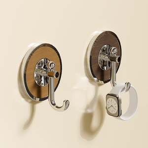 Wood Grain Adhesive Hook J-Shaped Strong Hold Wall Mount For Kitchen Bathroom Door Hooks Traceless No Drill - Product Image 1