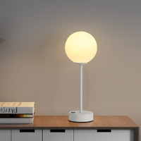 Lampe de table LED moderne rechargeable avec bras flexible, base E26, commande tactile et intensité variable pour la salle à manger et les bars en extérieur