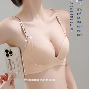 <span class=keywords><strong>Soutien</strong></span>-<span class=keywords><strong>gorge</strong></span> push-up sans couture pour femme, couleur unie, avec coussinets intégrés 3/4, bande en gel, sans <span class=keywords><strong>armatures</strong></span>, sexy, pour le quotidien - Product Image 2