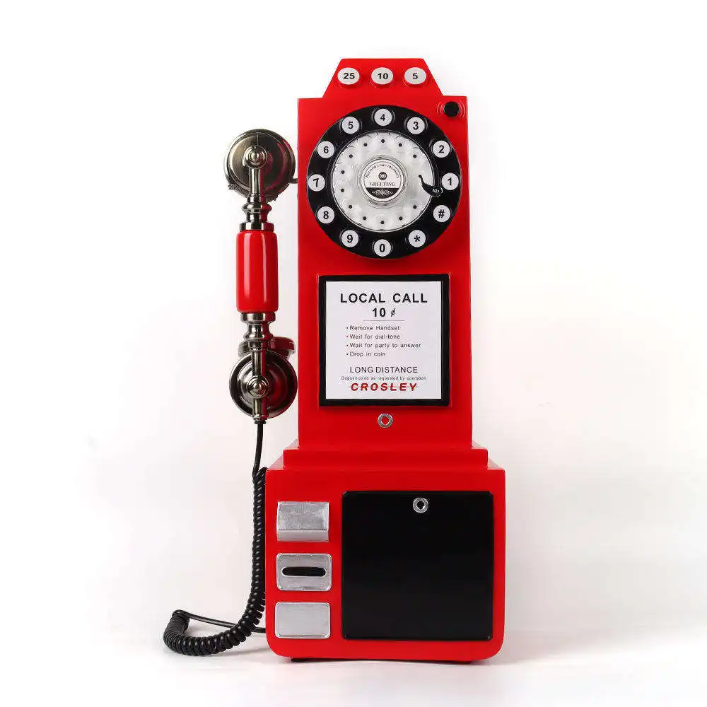 Hot Sell Rotary Vintage Dial Telefon auf gezeichnete Telefons ets Retro Guest book Audio