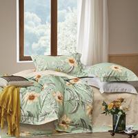 Parure de lit de luxe en coton 100% personnalisable, literie de haute qualité tissée, housse de couette, taie d'oreiller pour la maison et l'hôtel