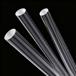 Asta in Vetro Borosilicato Temperato Trasparente Resistente al Calore per Lampwork, Asta in Vetro da 3mm per Lampade in Fibra, Asta in Vetro <span class=keywords><strong>Pyrex</strong></span> Colorato da 4m, Vendita all'Ingrosso - Product Image 1