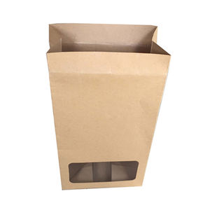 Pas cher Personnalisé Kraft Foods Marron Sacs D'emballage En Papier Avec Fenêtre Transparente - Product Image 3