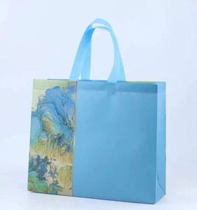 Sac tissé personnalisé gris sur mesure, écologique et réutilisable avec poignées en corde, idéal pour cadeaux, voyages et emballages extérieurs. - Product Image 4