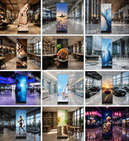 Écran d'affichage LED pliable P1.86 IP65 couleur intégrale 1080p, signalisation numérique sur pied, affichage publicitaire portable et mobile