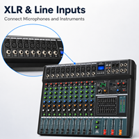 Console de mixage audio numérique professionnelle EV8-USB 8 canaux avec effets Bluetooth USB pour studio, scène, DJ en direct