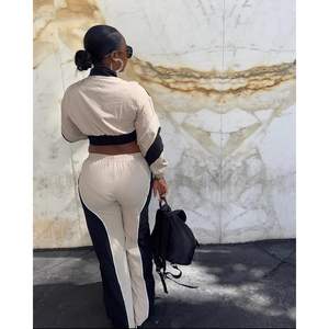 Ensemble de survêtement personnalisé 2026 pour femme, 2 pièces, manches longues zippées et pantalon à ourlet fendu, respirant, pour l'entraînement, en Spandex et Polyester de poids moyen - Product Image 6