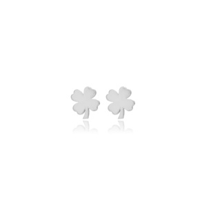 Trèfle à quatre feuilles minuscules boucles d'oreilles en gros 925 bijoux en argent Sterling bijoux faits à la main turcs - Product Image 5