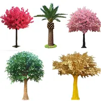 Prix d'usine jardin décor de mariage fleur arbre artificiel en plastique faux arbres ornementaux palmier érable banyan arbre