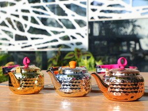 <span class=keywords><strong>Théière</strong></span> en acier inoxydable martelé doré avec poignée en bois, bouilloire portable pour le thé et le café, idéale pour la maison, la cuisine et le Ramadan - Product Image 4