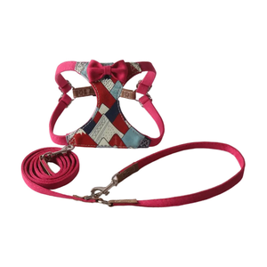 Harnais pour petit chien moyen avec nom personnalisé Harnais pour animaux de compagnie en néoprène personnalisé avec fonction rembourrée sans motif de blocs de traction en nylon - Product Image 2